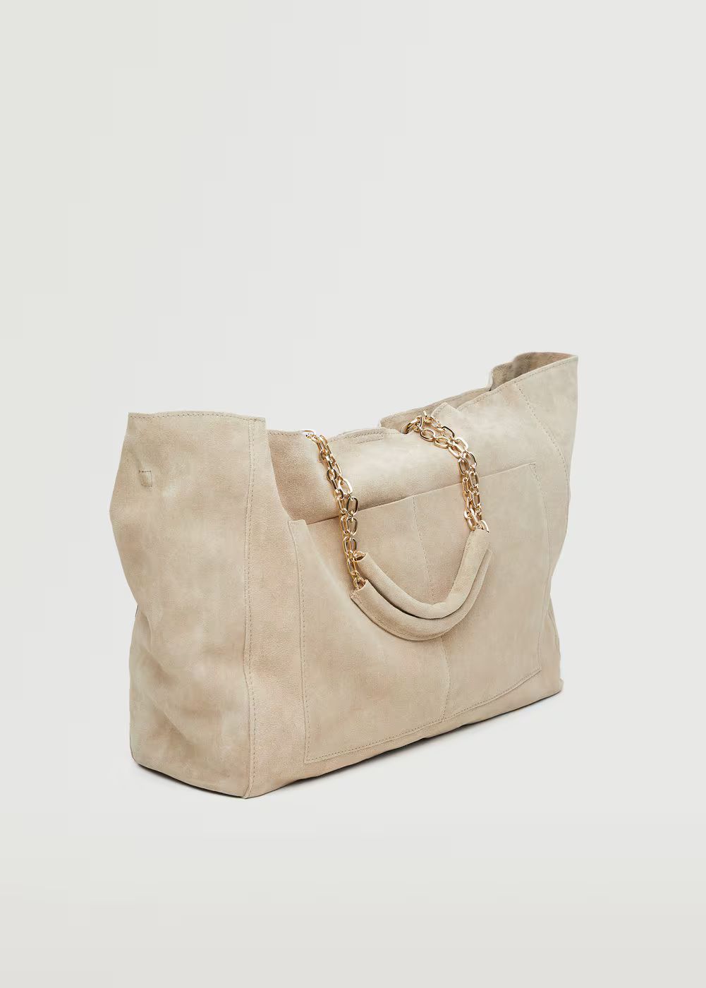 Leather shopper bag | MANGO (US)