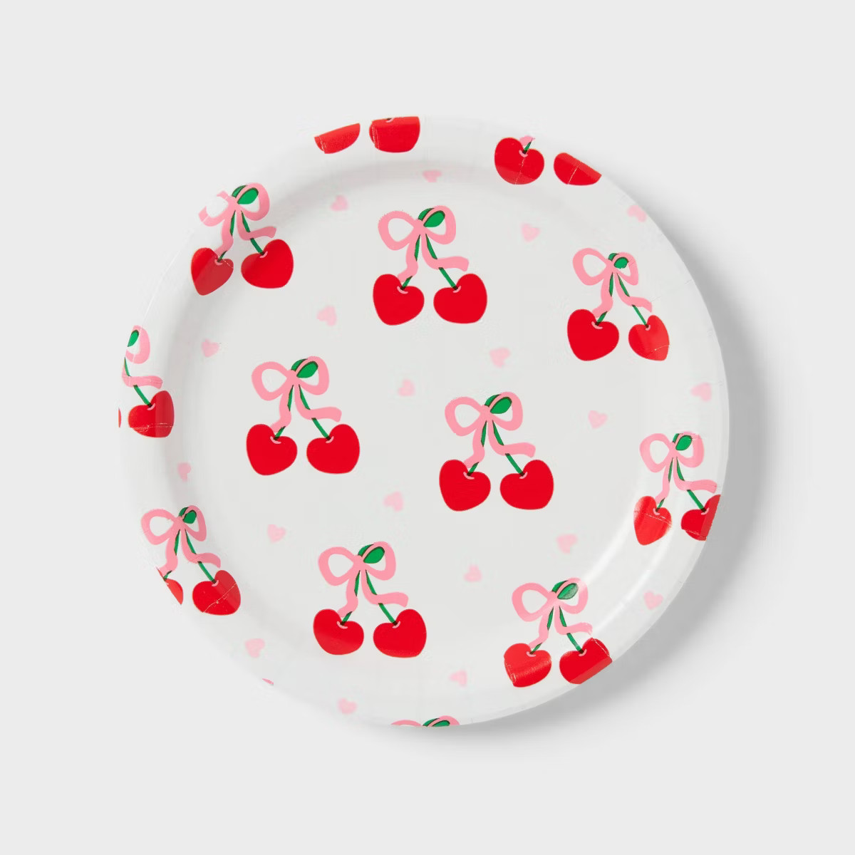 20ct Valentine's Day Cherry Hearts Snack Plates- Spritz™ | Target