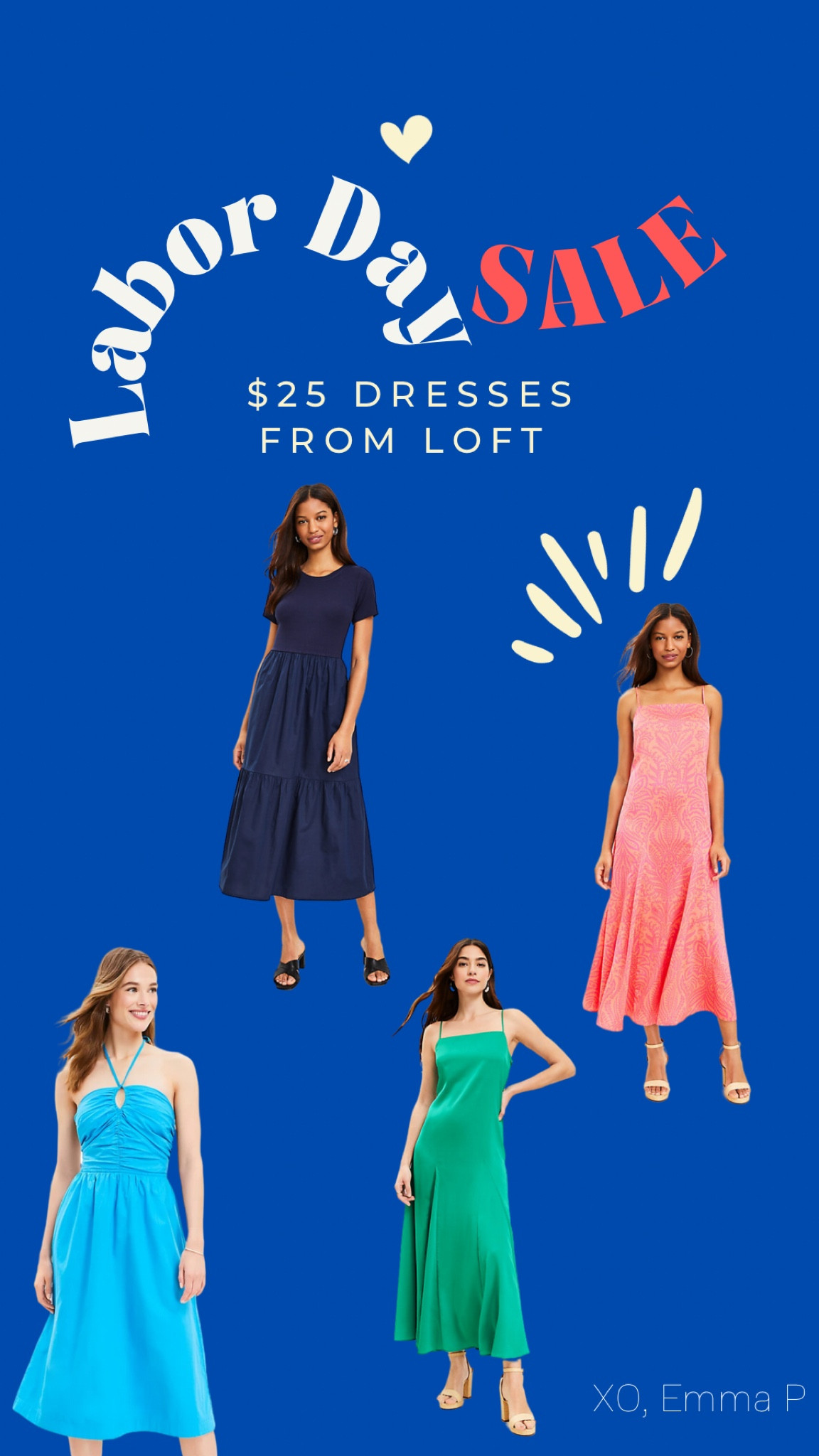 LABOR DAY SALES ARE JUST BEGINNING! shop at #LOFT for the amazing sales, including $25 DRESSES💖 just in time for fall wedding season 🫶🏼✨ 

XO, Emma P 

#LTKwedding #LTKSale #LTKsalealert