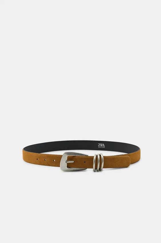 TRIPLE LOOP SPLIT SUEDE BELT | Zara UK