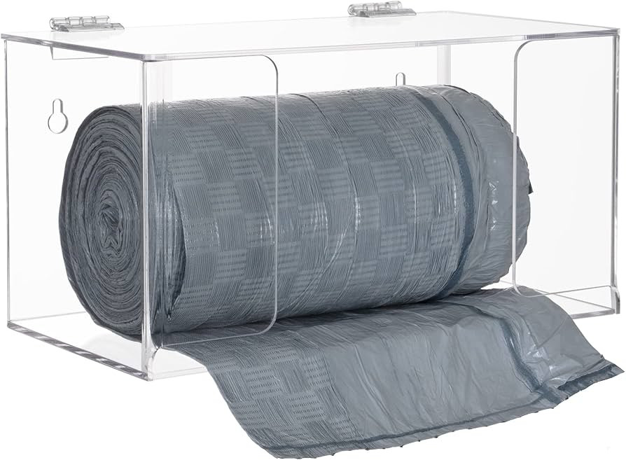 Aphbrada Trash Bag Dispenser Roll Holder, Wall Mount Acrylic Garbage Bag Dispenser Roll Holder wi... | Amazon (US)