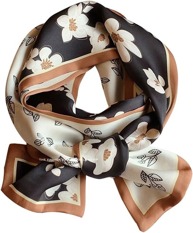 Silk Feeling Head Scarf Fashion Satin Hair Scarf Square Long Scarves for Women Gifts | Amazon (US)