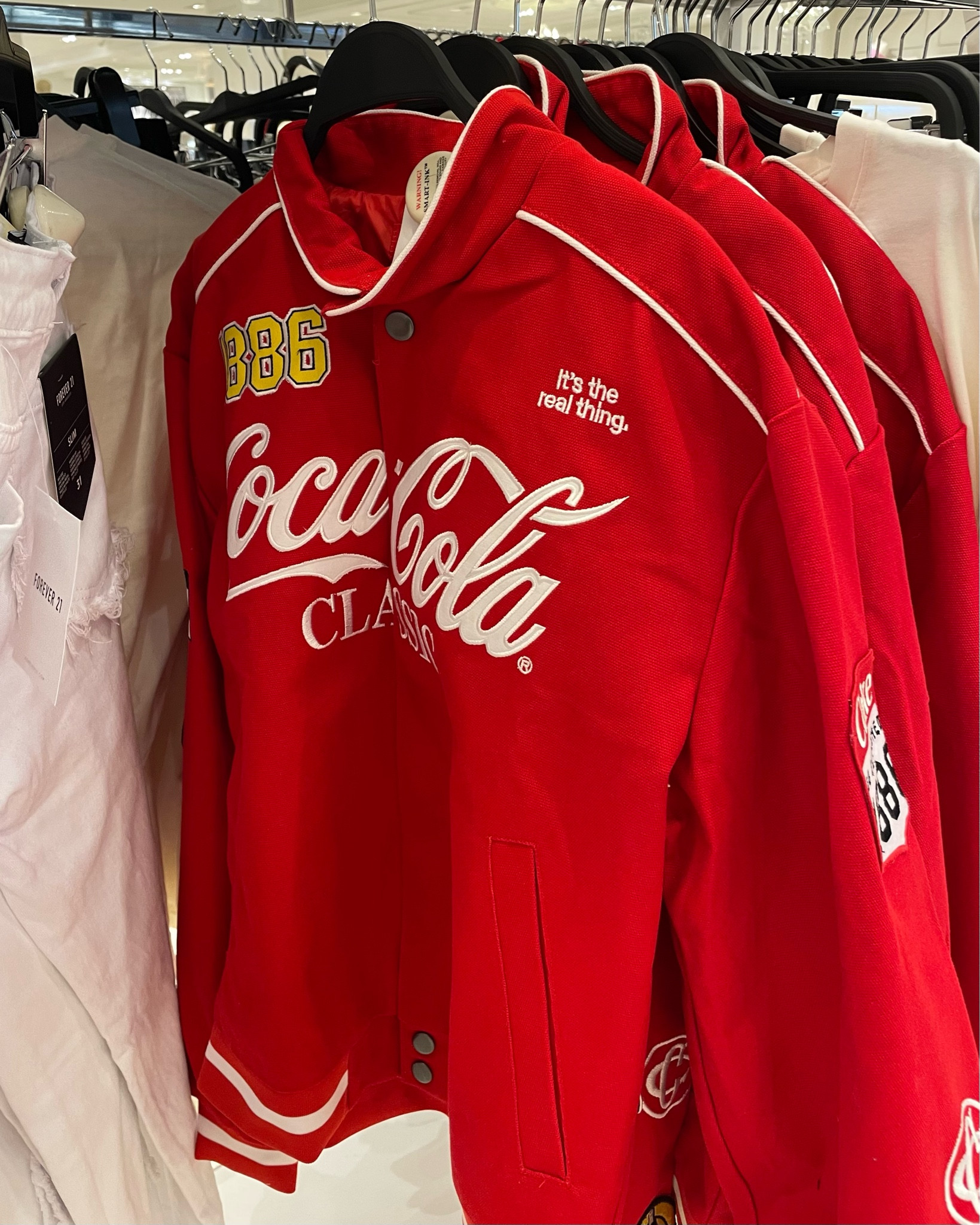 forever 21 x coca cola racing jacket 