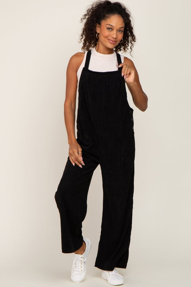 Black Corduroy Overalls | PinkBlush Maternity