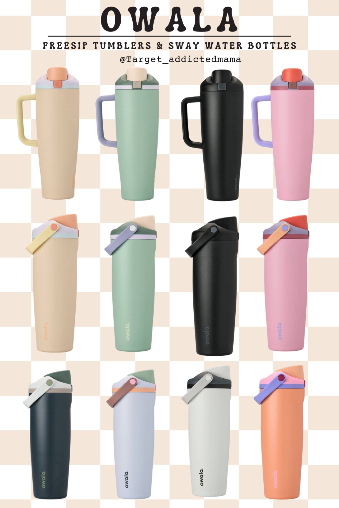 Owala FreeSip Sway & FreeSip Tumblers 
At Target 

#LTKFamily #LTKU #LTKTravel