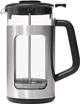 OXO BREW 8 Cup French Press with GroundsLifter, One Size, Steel | Amazon (US)