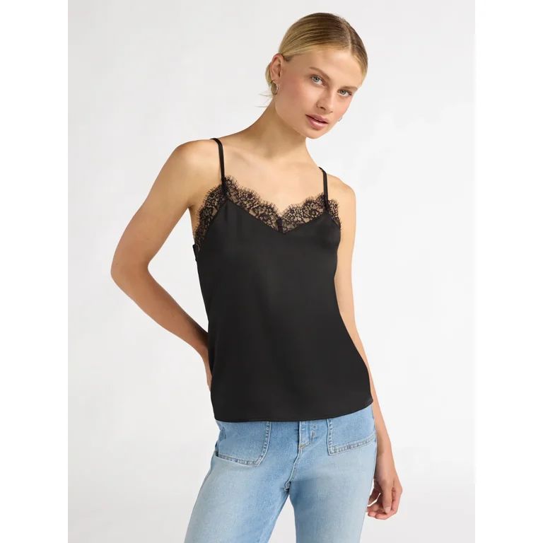 Scoop Women’s Lace Tank Top, Sizes XS-XL - Walmart.com | Walmart (US)