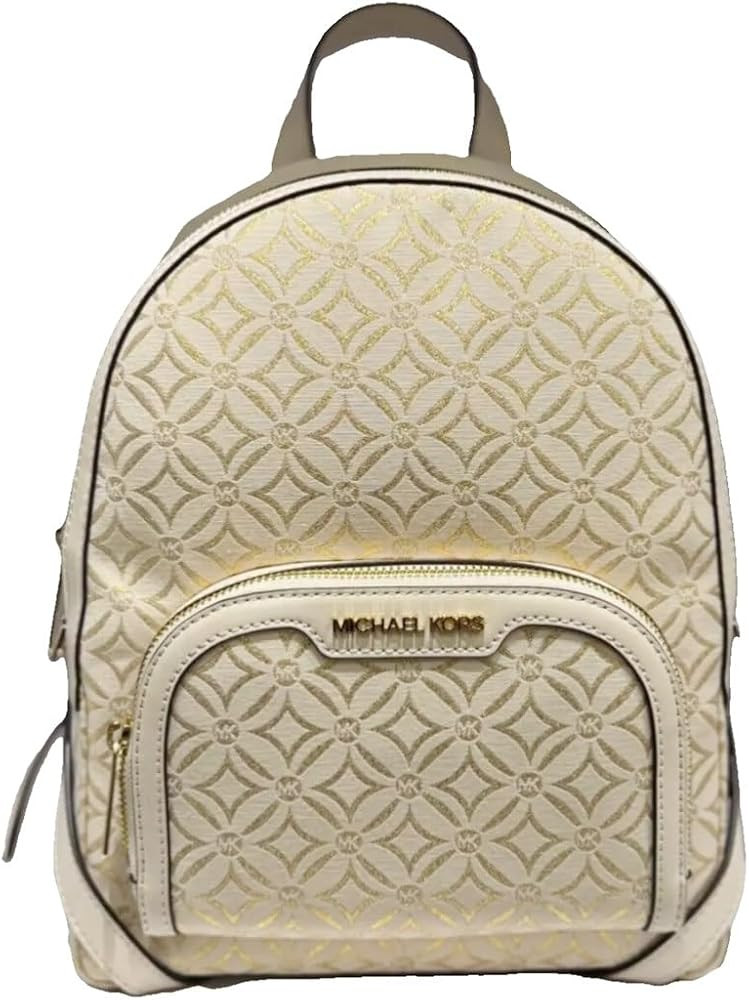 Michael Kors Jaycee Medium Logo Backpack (Metallic PL GLD) | Amazon (US)