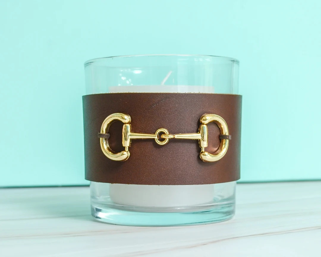 Leather Bit Vase Candle Holder Equestrian Home Decor Horse Bit Wedding Centerpiece Bouquet Holder... | Etsy (US)