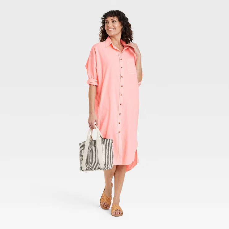 Women's Long Sleeve Button-Down Shirtdress - Universal Thread™ | Target