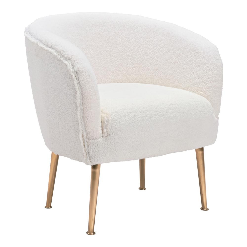 ZUO Sherpa Beige Accent Chair | The Home Depot