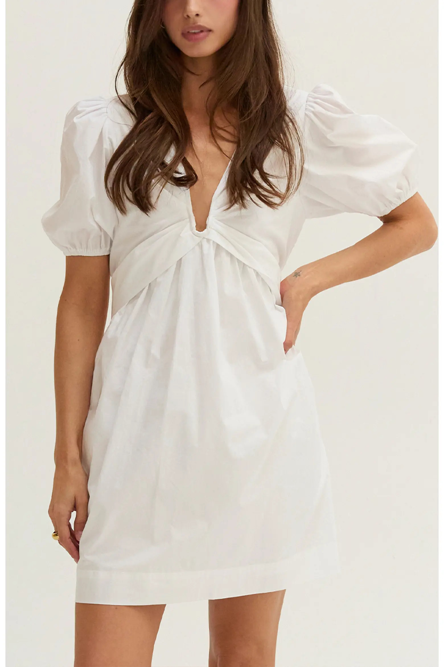 CRESCENT Poplin U-Wire Mini Dress (Women) | Nordstrom | Nordstrom