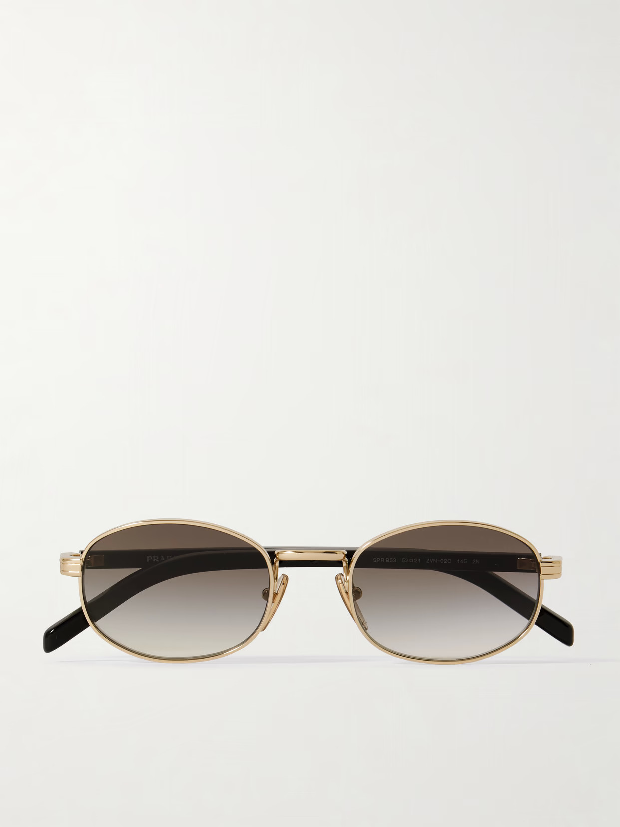 Prada Eyewear - Oval-frame Gold-tone Sunglasses - One size | NET-A-PORTER (US)