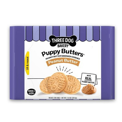Three Dog Bakery Puppy Peanut Butter Dog Treats - 11.8oz | Target