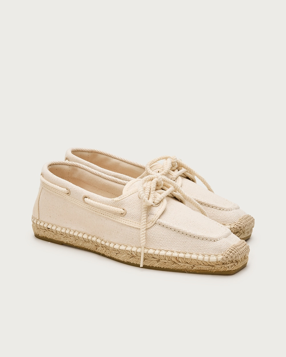 Made-in-Spain boat shoe espadrilles in marled canvas | J. Crew US