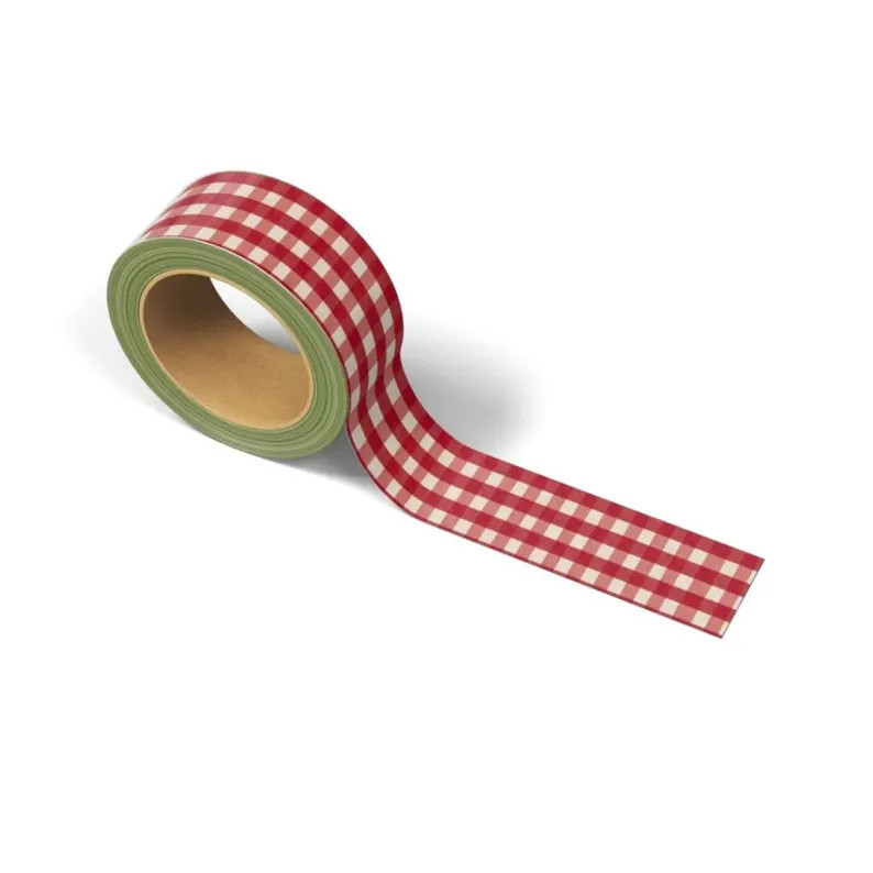 Plain Red Gingham Washi Tape - Etsy | Etsy (US)