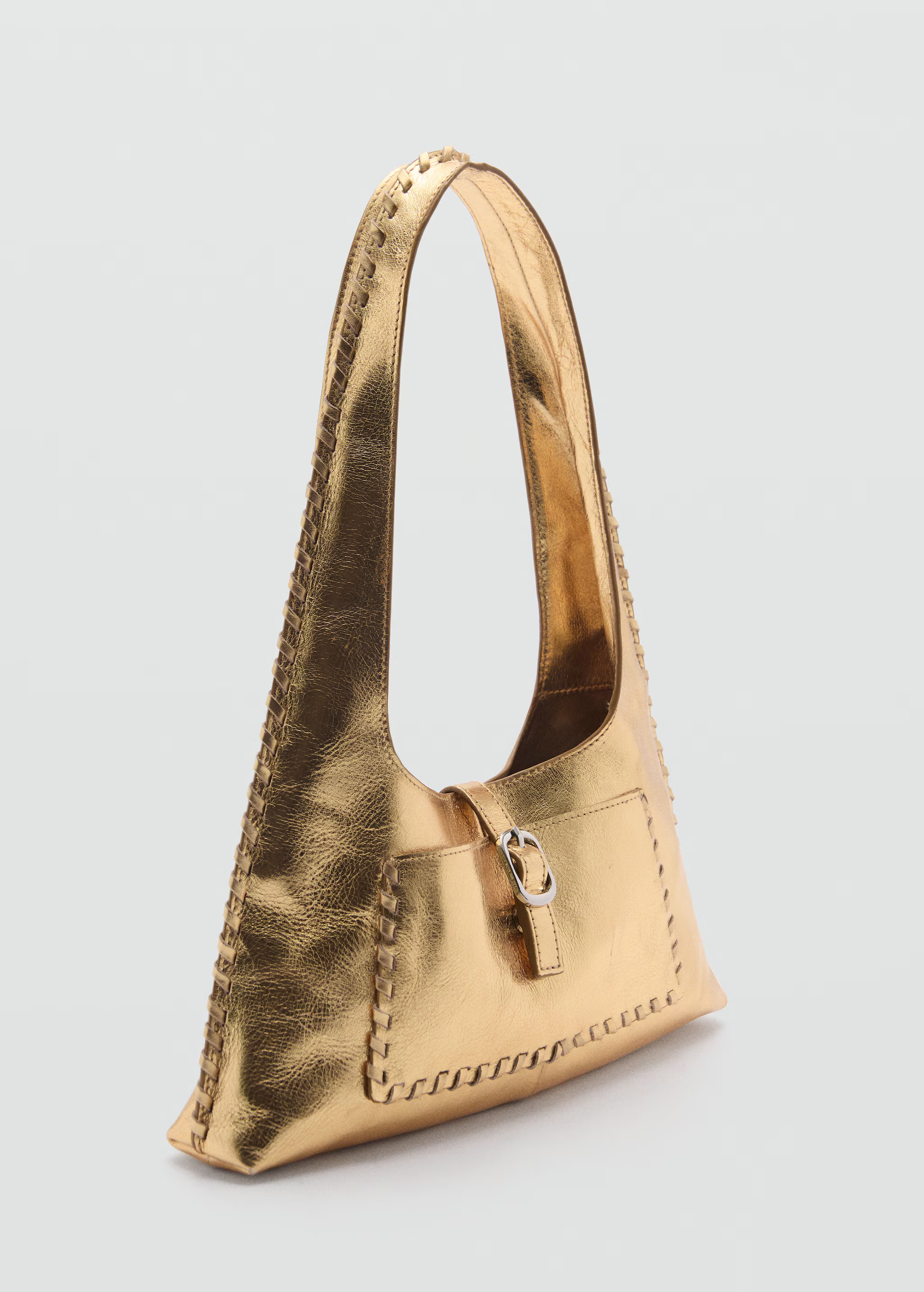 Leather metallic bag | Mango (US/MX/AU)