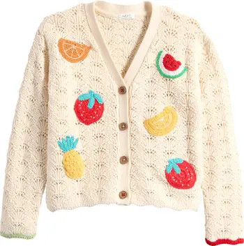 NEXT Kids' Crocheted Fruit Cotton Cardigan | Nordstrom | Nordstrom