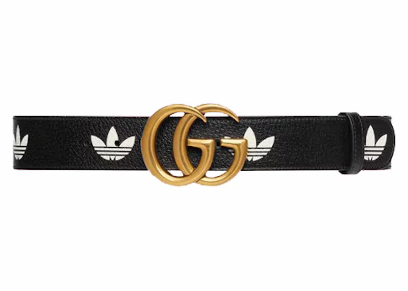 Gucci x adidas GG Marmont Belt Black/White | StockX