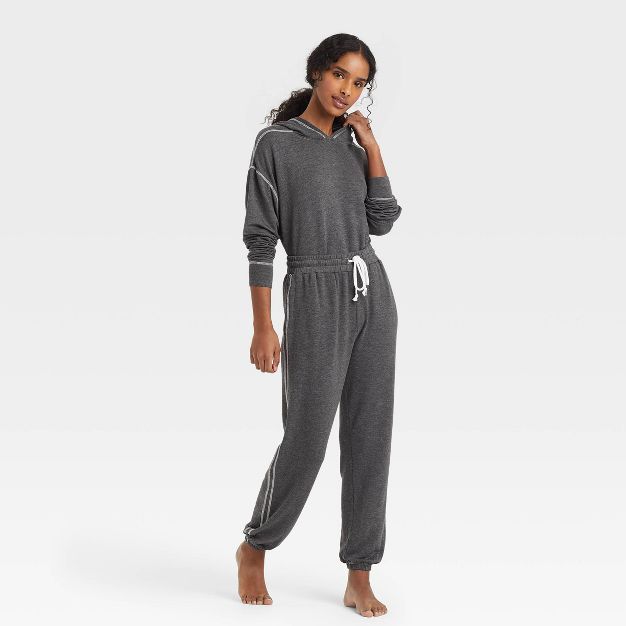 Women's Fleece Lounge Jogger Pants - Colsie™ Gray | Target