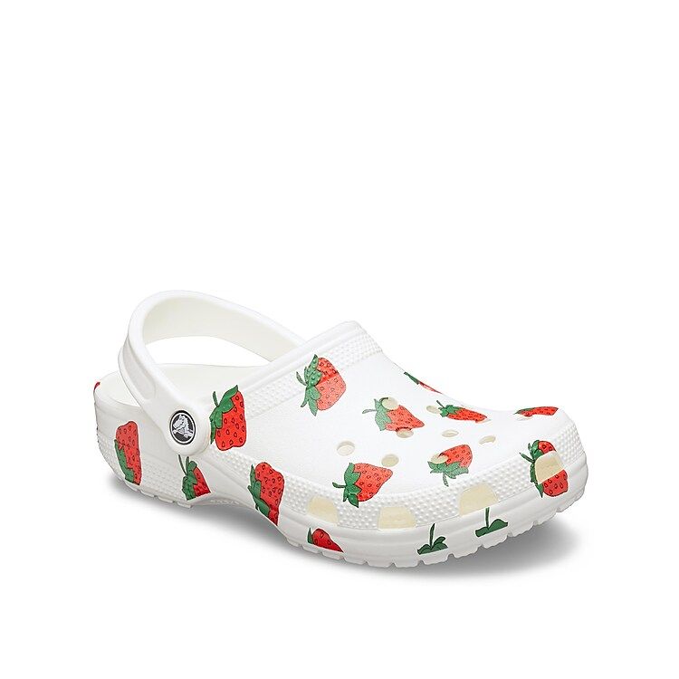 Crocs Classic Clog | Women's | White/Red Strawberry | Size 11 | Clogs | Sandals | Slide | DSW