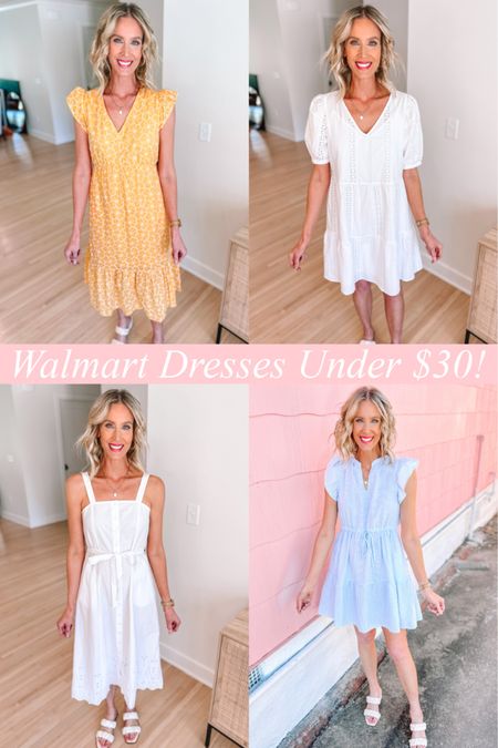 Loving these under $30 Walmart dresses! Cute spring dresses for anything!

Eyelet dress / white dress / short dress / midi dress 

#LTKfindsunder50