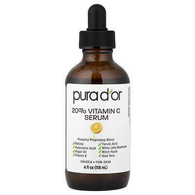 Pura D'or, 20% Vitamin C Serum, 4 fl oz (118 ml) | iHerb