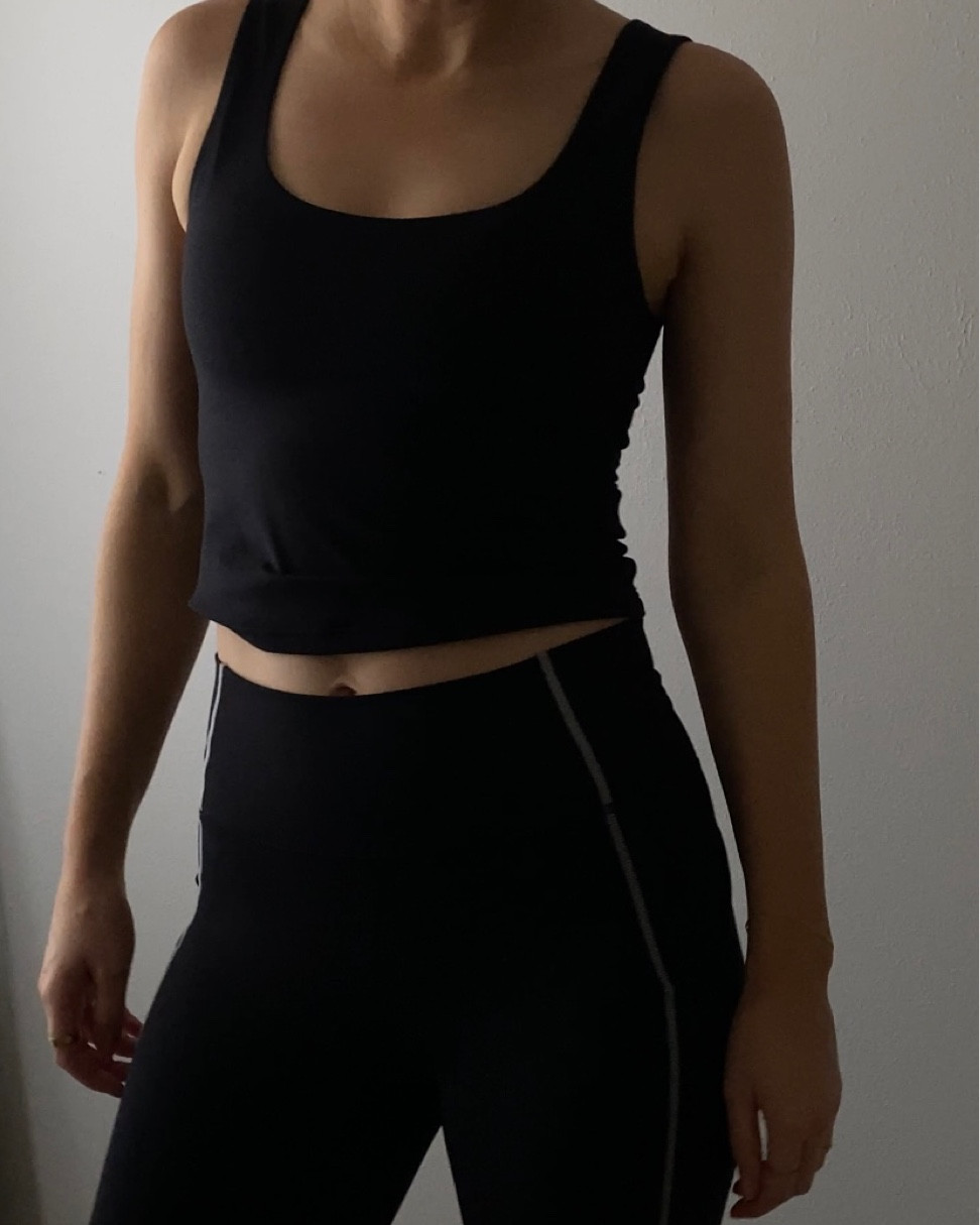 workout set for gym, yoga, Pilates, walking, … errands 🖤

top has built-in sports bra
leggings have pockets! 

#LTKU #LTKtravel #LTKfit