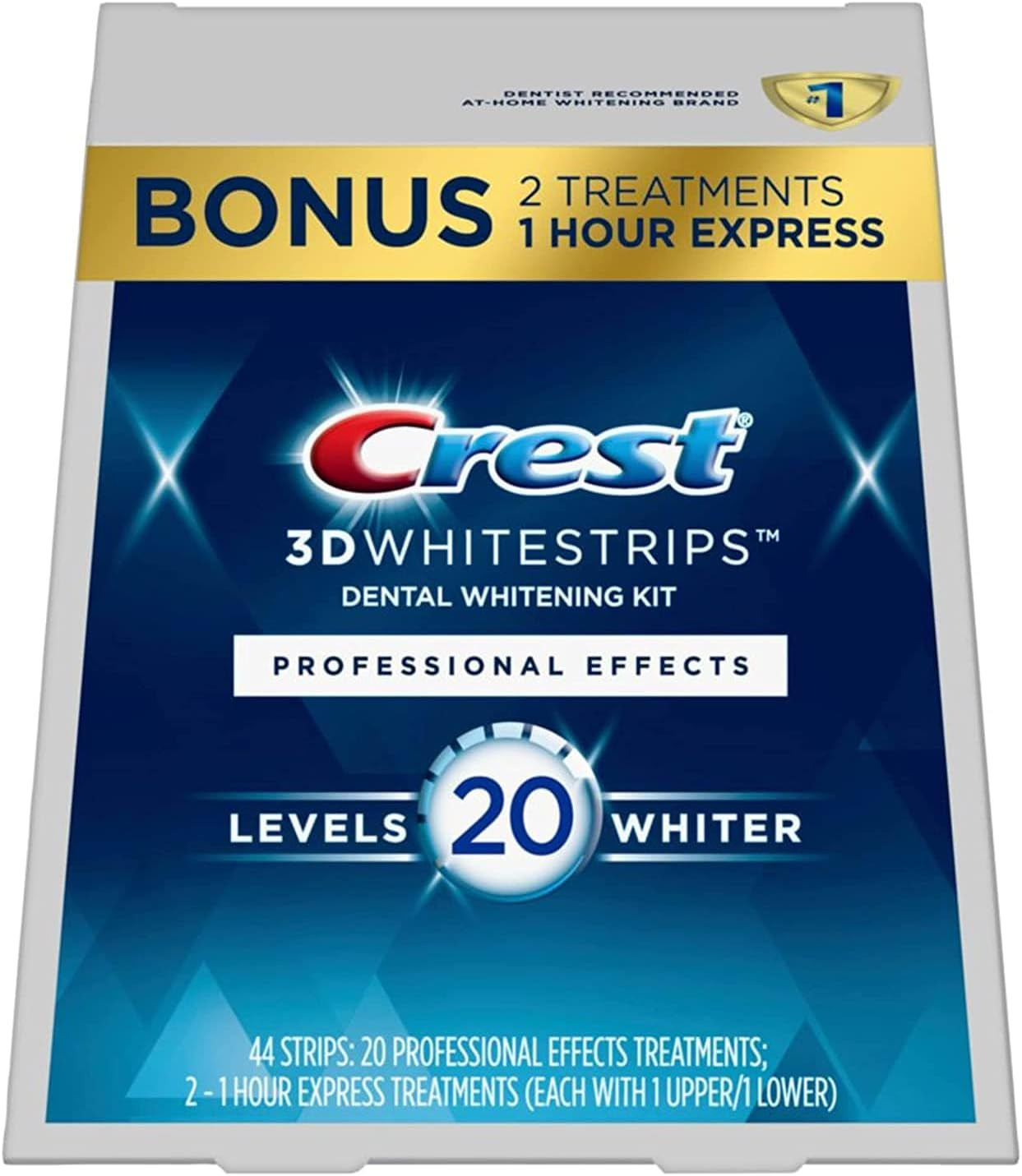 Crest 3D Whitestrips Professional Effects, Whitestrip 3D White, Teeth Whitening Strip Kit, 44 Str... | Amazon (US)