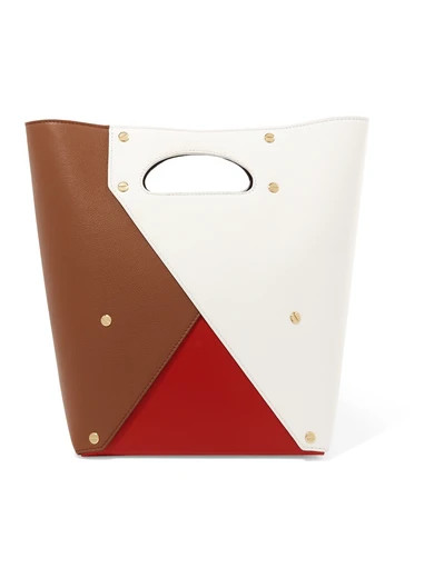 Yuzefi - Pablo Color-block Textured-leather Tote - Tan | NET-A-PORTER (US)