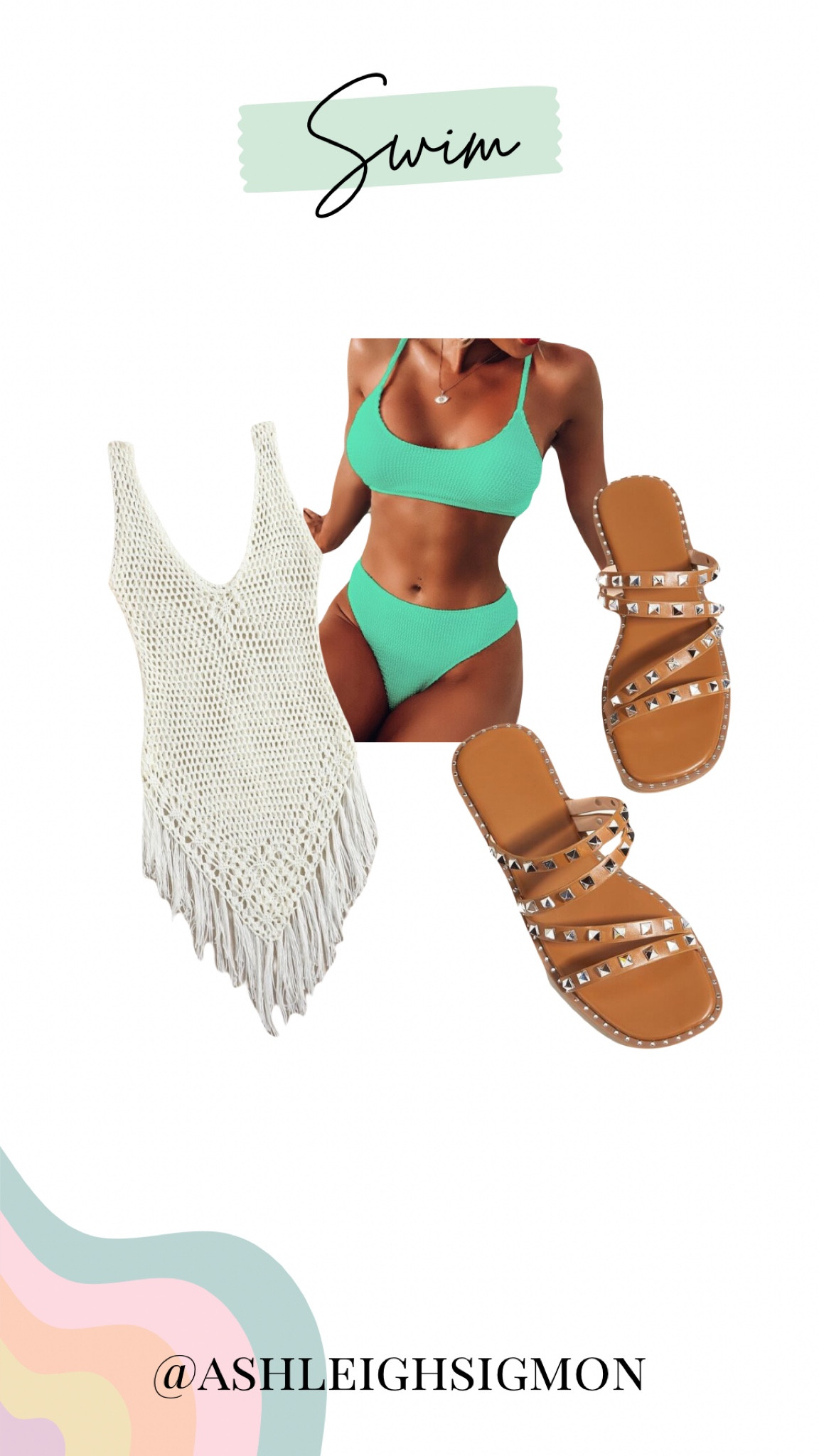 Shein swim 
Affordable cheap bathing suit
Studded sandals
Swim coverup 
Beach pool
Summer spring break vacation 

#LTKswim #LTKstyletip #LTKsalealert