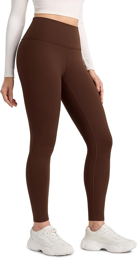 CRZ YOGA Womens Fleece Lined Leggings 28'' - Matte Thermal Winter Warm Full Length Pants Casual L... | Amazon (US)