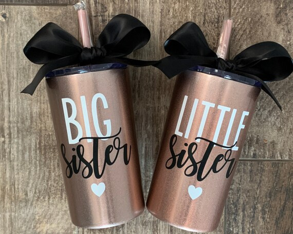 Personalized Big Sister Little Sister Tumbler Cups Gift Custom - Etsy | Etsy (US)