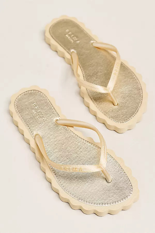 Scalloped Flip-Flop Sandals | Anthropologie (US)