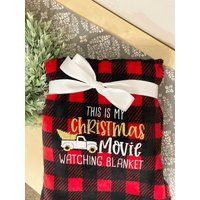 Christmas Movie Watching Blanket, Soft Buffalo Plaid Throw in July, Blanket Gift Exchange, Cozy Gift | Etsy (US)