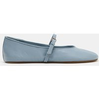 Zara - Leather Ballet Flats - Blue - 11 - Woman | Zara US