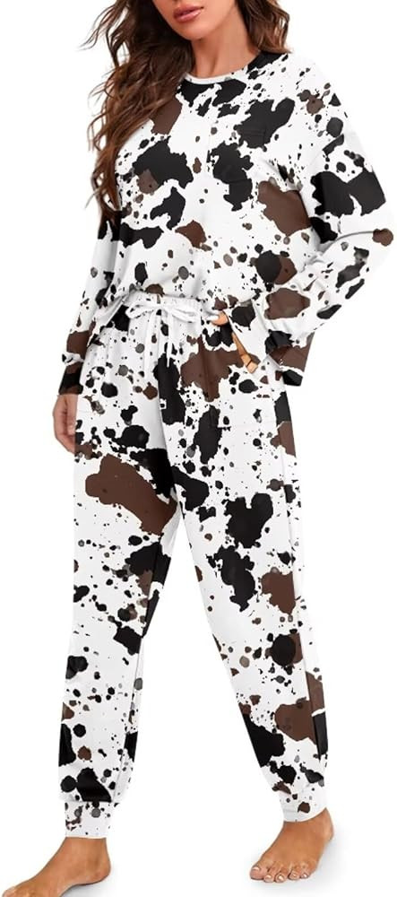 Garucesta 2 Piece Sleepwear for Women Long Sleeve Comfortable Pajama Top and Pants with Pockets, ... | Amazon (US)