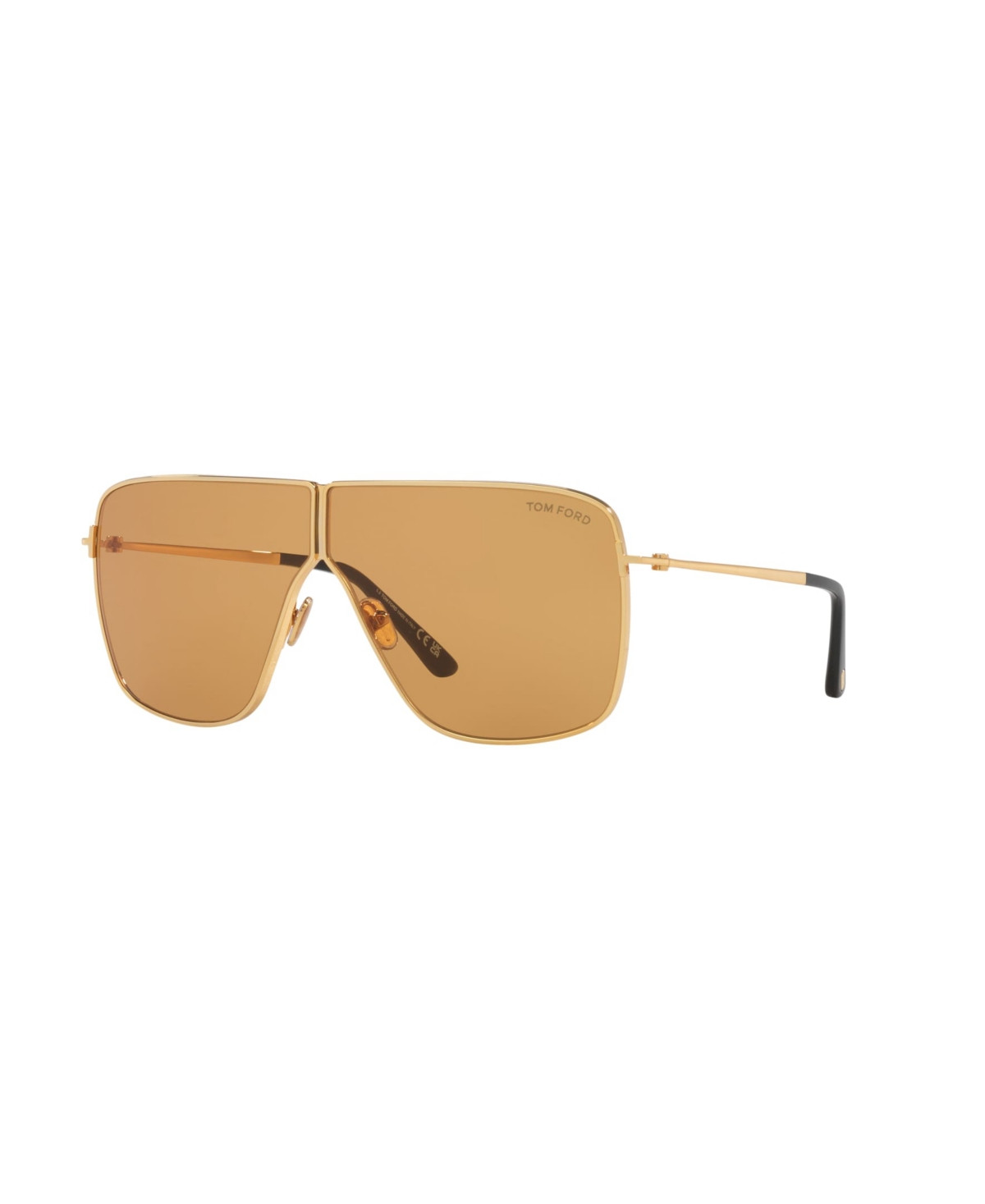 Tom Ford Unisex Pilot Sunglasses, Huxley TR001881 - Gold Shiny, Brown | Macy's