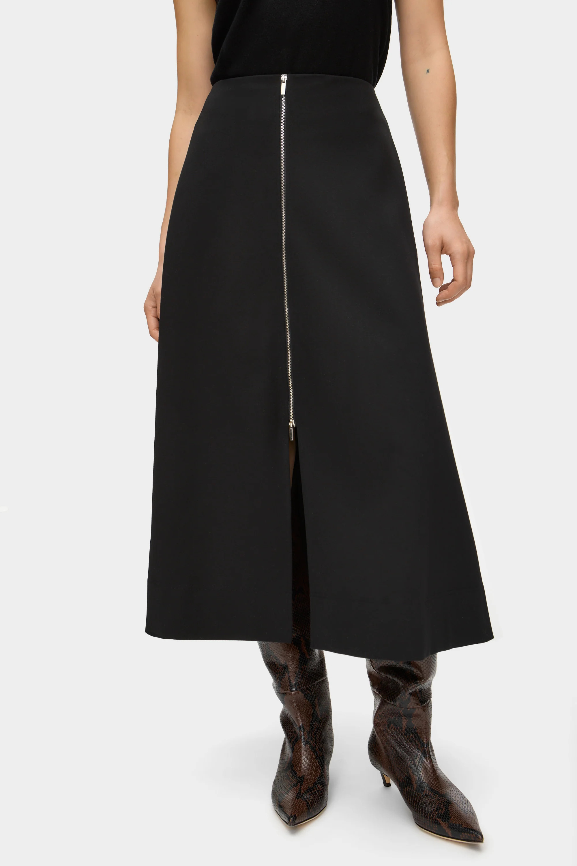 ALIGNE Ponte Midaxi Skirt - Black | Jason | ALIGNE USA