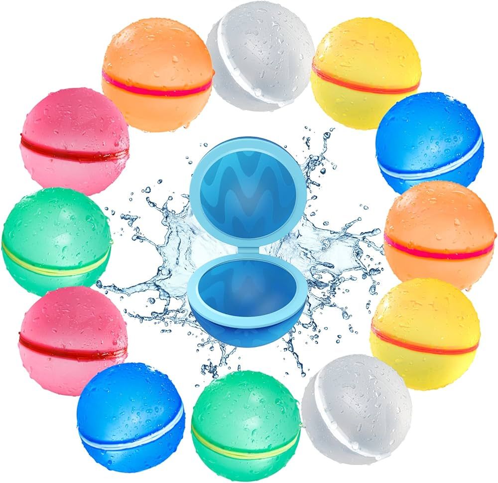 SOPPYCID Water Balloons Reusable, Summer Water Balls for Boys and Girls, Easy to Fill, Fun For Ki... | Amazon (US)