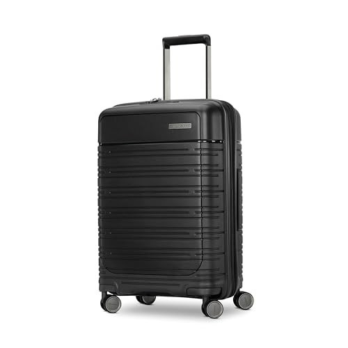 Samsonite Elevation Plus - Carry-On Hardside Luggage with QuickEntry™ Front Compartment - Scratch Resistant Polypropylene Shell, AirTag Holder, TSA Lock, Airline Approved - Triple Black | Amazon (US)