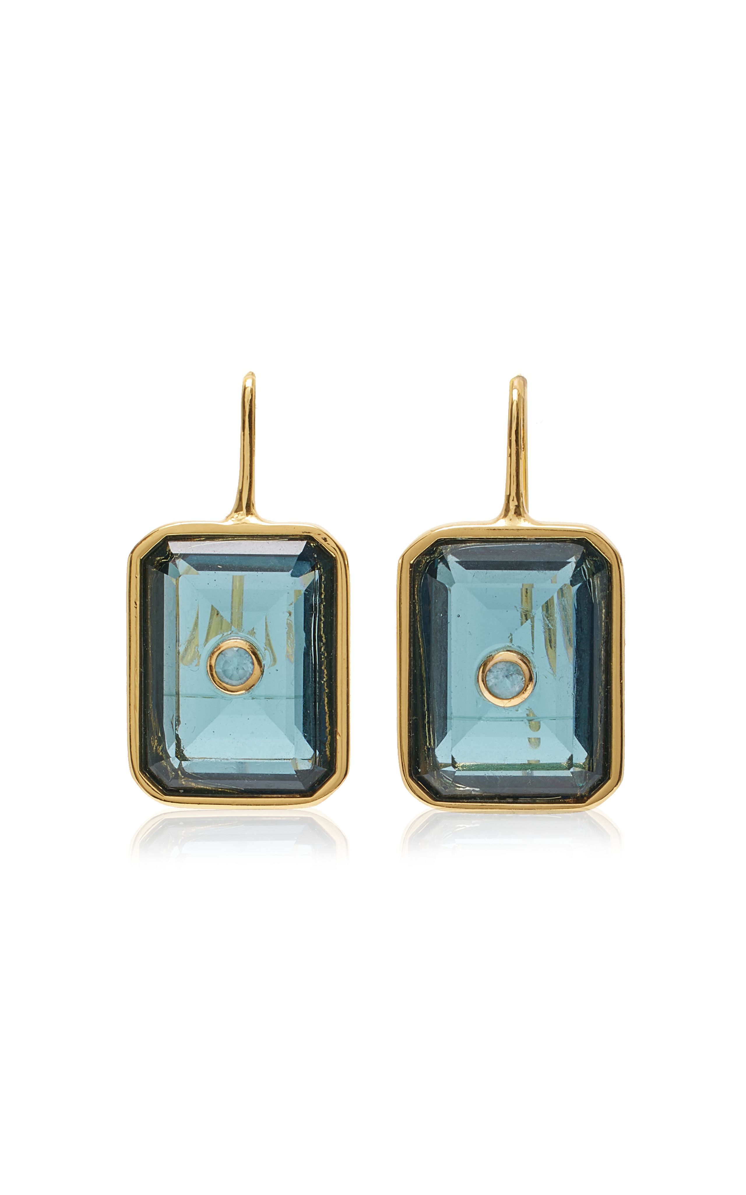 Tile Topaz, Crystal Gold-Plated Earrings | Moda Operandi (Global)