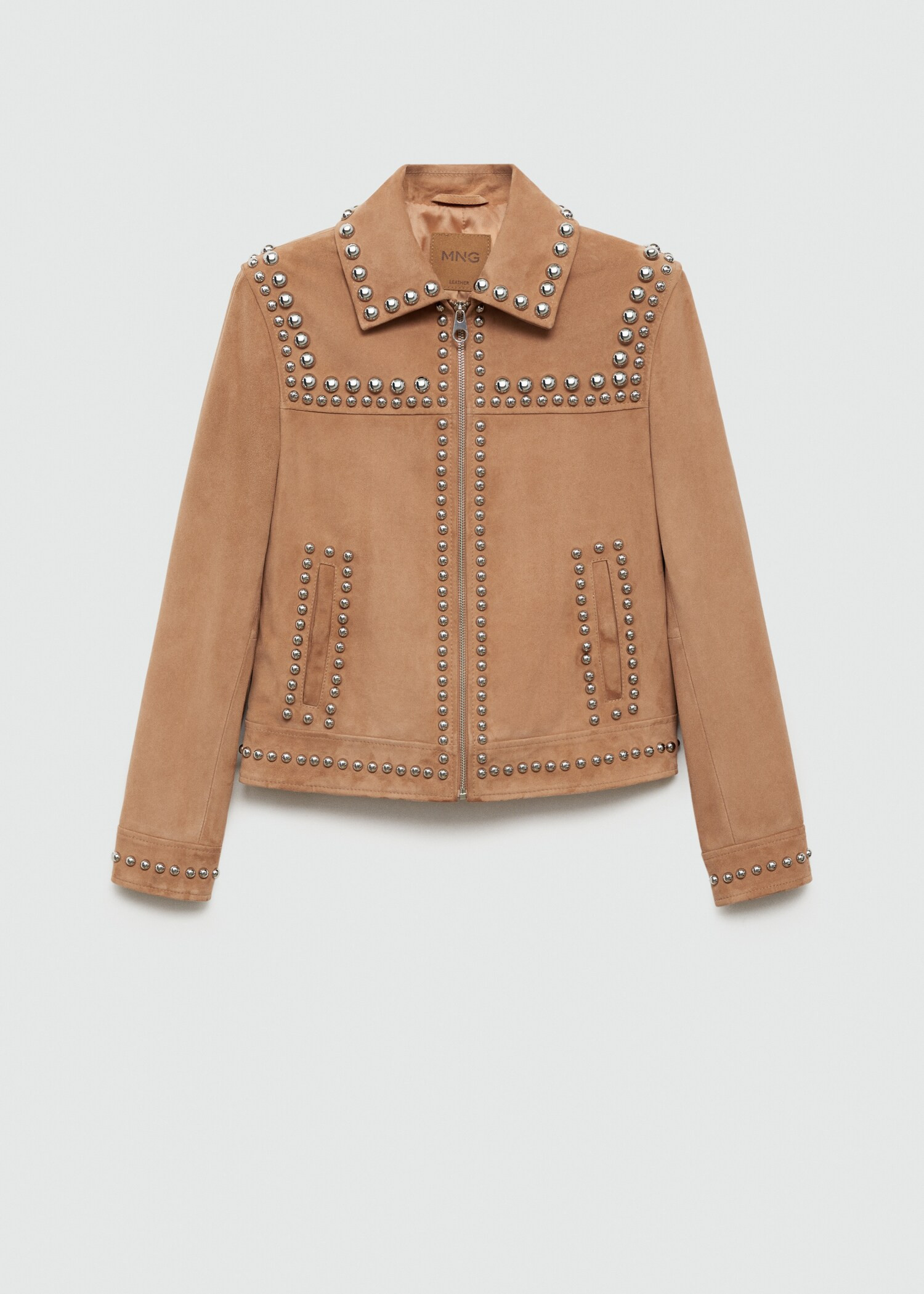 Studded leather jacket - Women | MANGO USA | Mango (US/MX/AU)