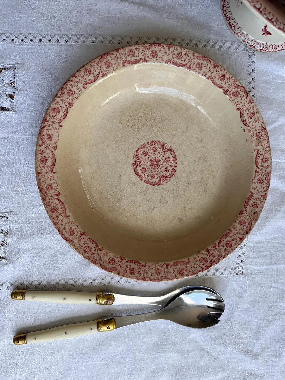 Ravissant Large Antique French Round Dish, Serving Bowl , Légumier - Faïence De GIEN Model BIAR... | Etsy (US)
