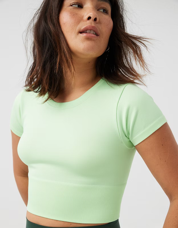OFFLINE By Aerie Sidewalk Seamless Cropped T-Shirt | Aerie