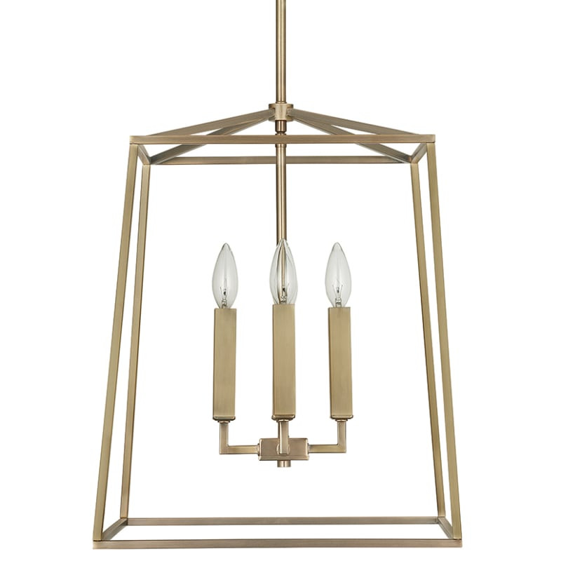 Capital Lighting 537642 Thea 4 Light 16" Wide Taper Candle Pendant Aged Brass Indoor Lighting Pendan | Build.com, Inc.
