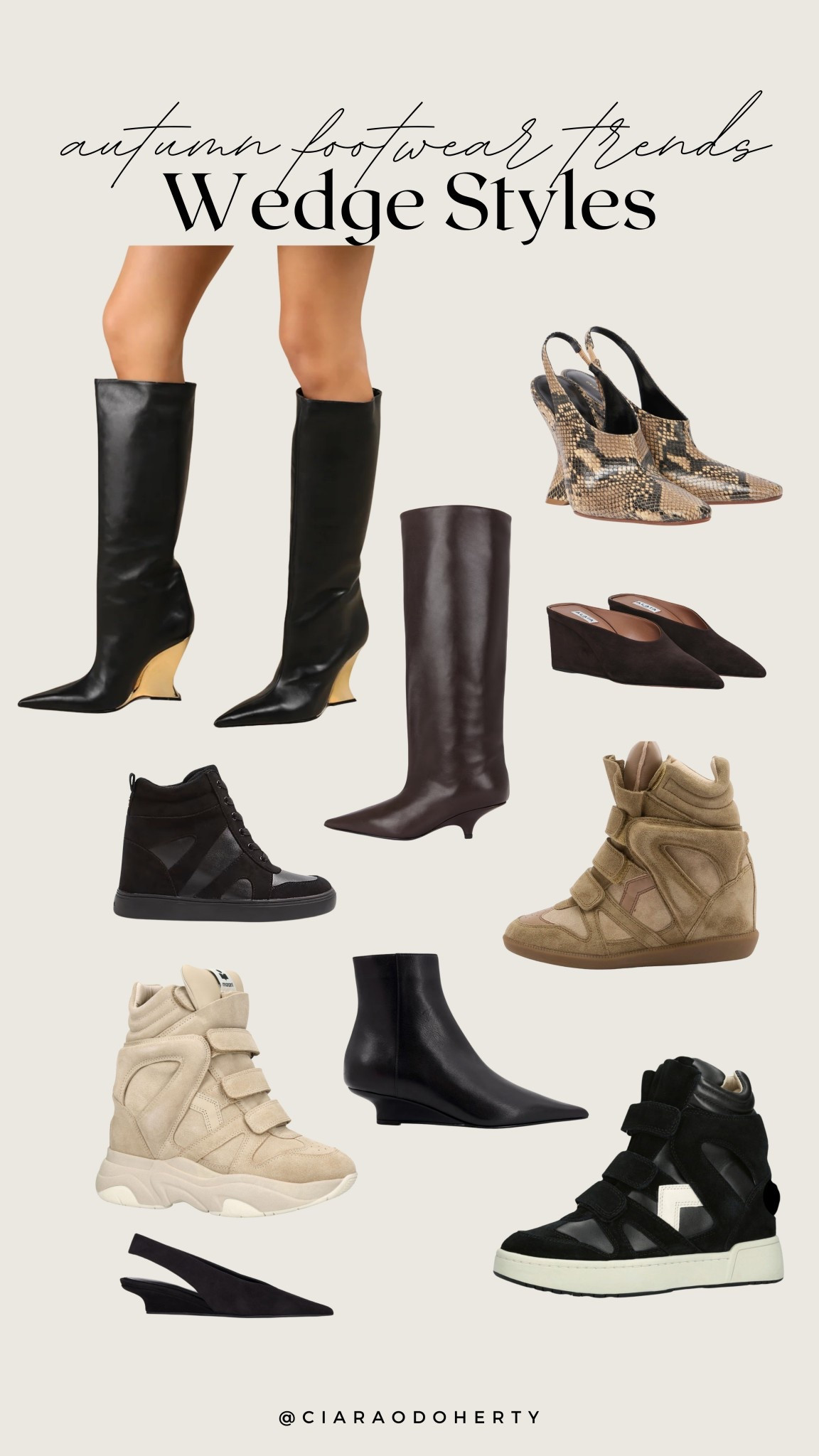 Autumn footwear trends: Wedge Styles
Wedge runner, wedge trainer, wedge heel, wedge boot

#LTKireland #LTKeurope #LTKautumn