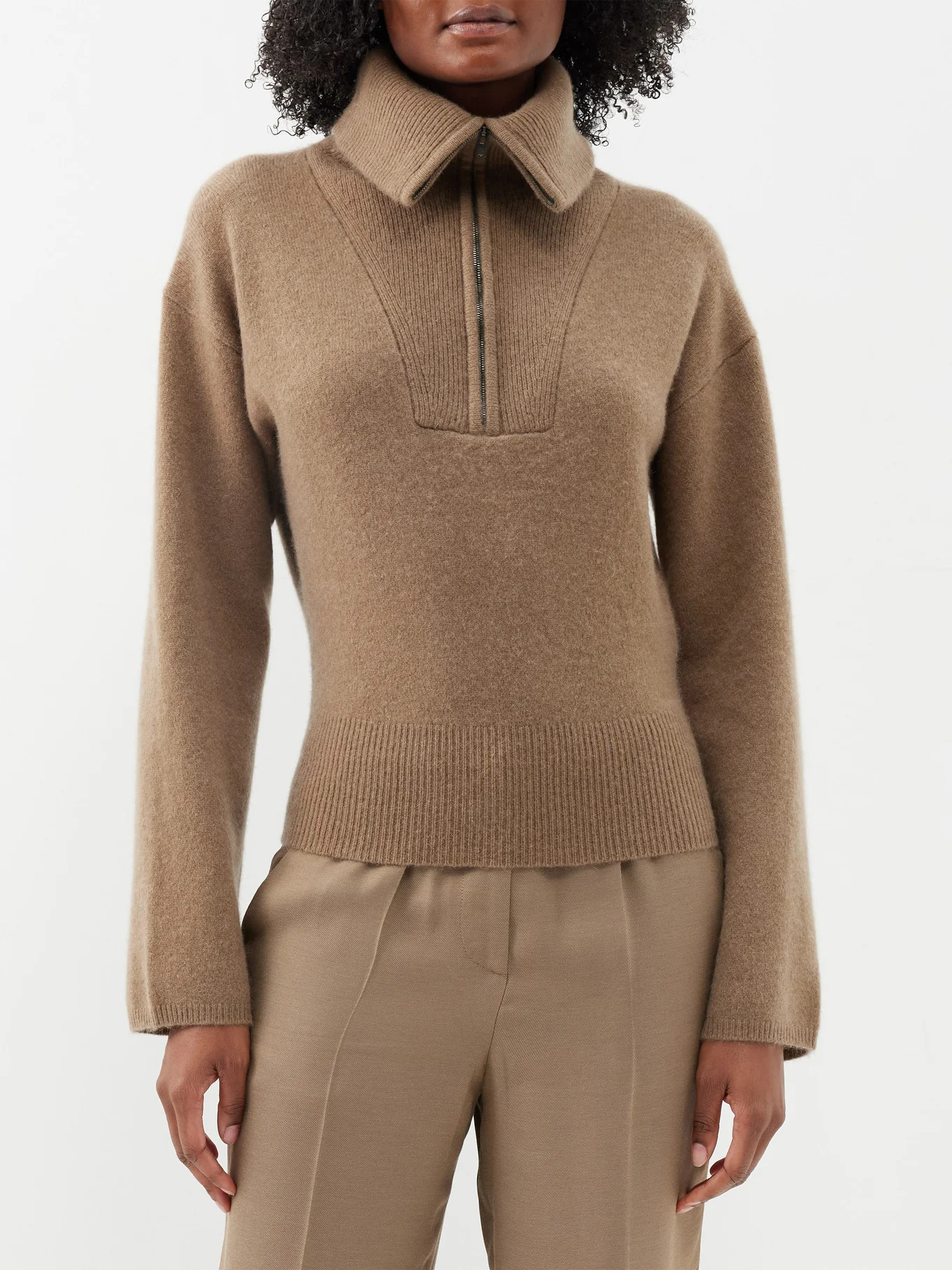 Half-zip cashmere-blend sweater | Joseph | Matches (UK)