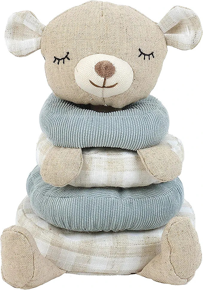 MON AMI Petit Bear Ring Stacker Activity Toy, Nursery Soft Stuffed Toy, Stuffed Animal Activity T... | Amazon (US)
