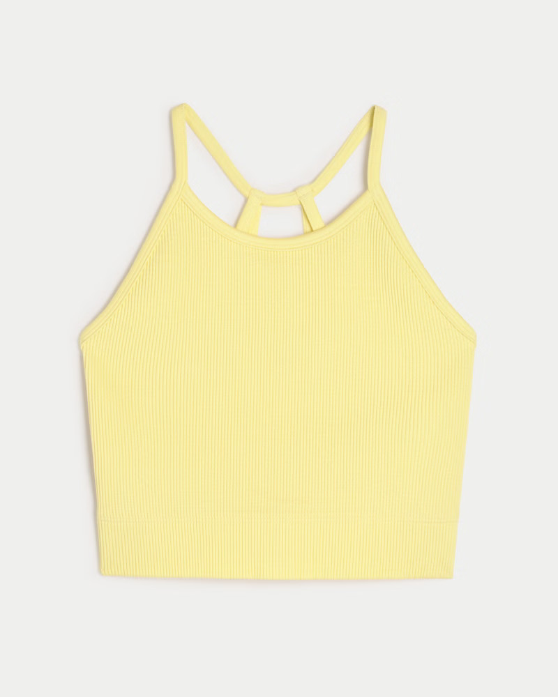Women's Gilly Hicks Active Ribbed Seamless Fabric High-Neck Tank from Hollister | Hollister (US)